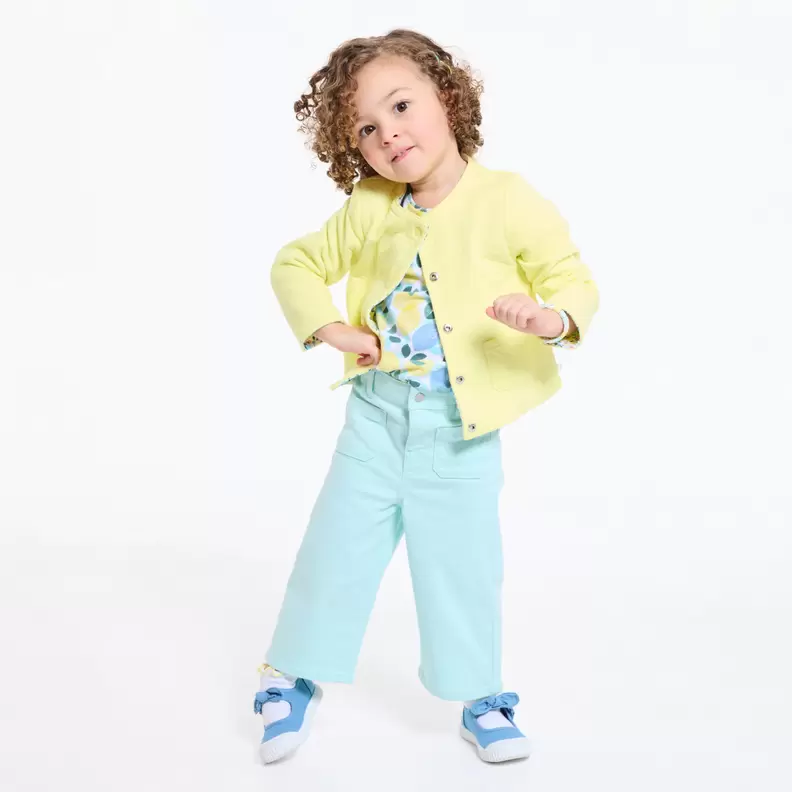 Pantalon large bleu bébé fille offre à 289 Dh sur Okaidi