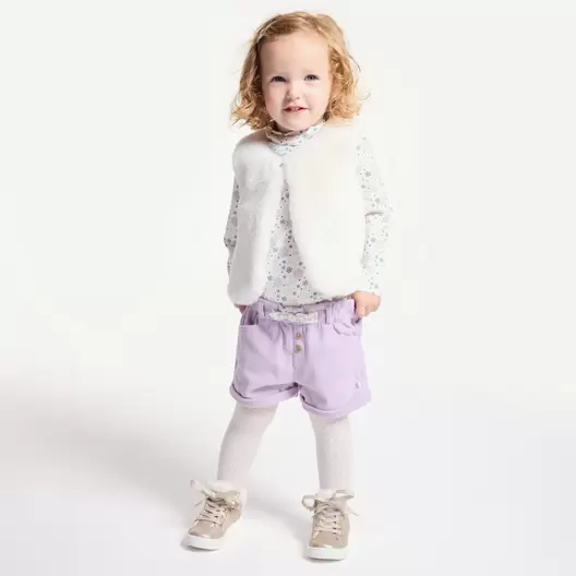 Gilet soft boa print floral blanc bébé fille offre à 269 Dh sur Okaidi