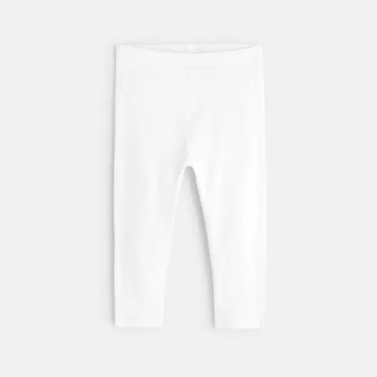 Legging uni blanc bébé fille offre à 109 Dh sur Okaidi