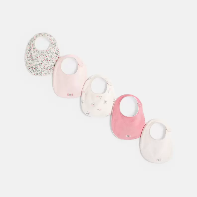 Bavoirs en éponge rose bébé fille (lot de 5) offre à 269 Dh sur Okaidi