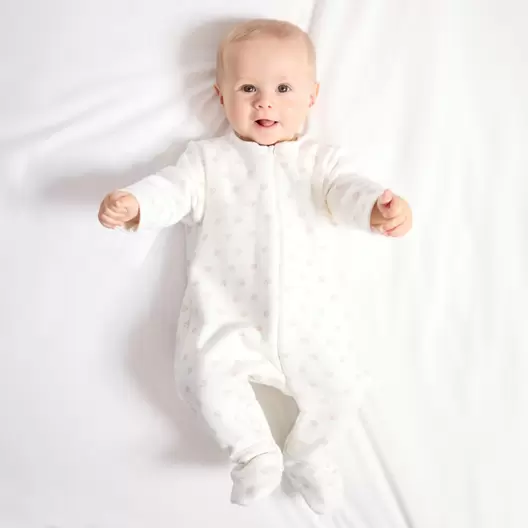 Surpyjama molleton hérisson blanc bébé mixte offre à 299 Dh sur Okaidi