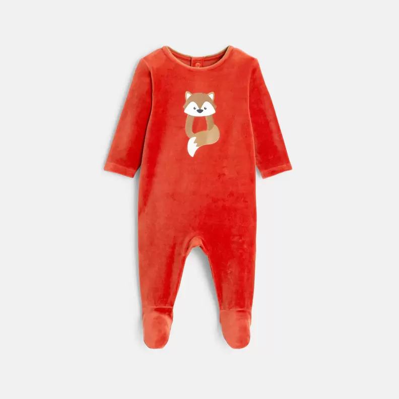 Dors-bien velours renard orange bébé garçon offre à 179 Dh sur Okaidi