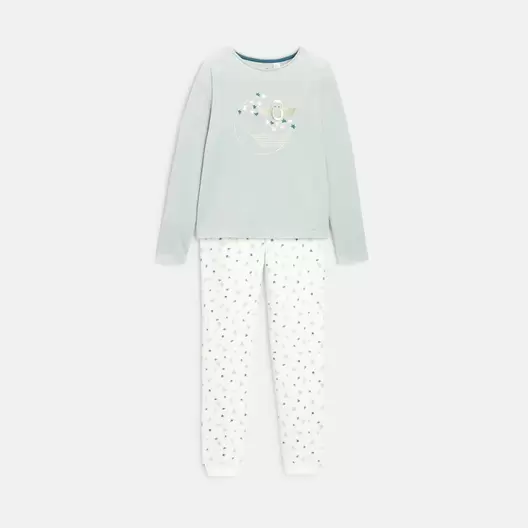 Pyjama 2 pièces en velours vert fille offre à 329 Dh sur Okaidi