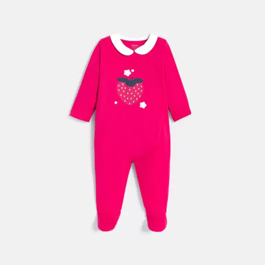 Dors-bien interlock fraise rose bébé fille offre à 239 Dh sur Okaidi