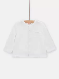 Chemise blanche à col tunisien pour bébé garçon offre à 17,99 Dh sur Du Pareil au Même