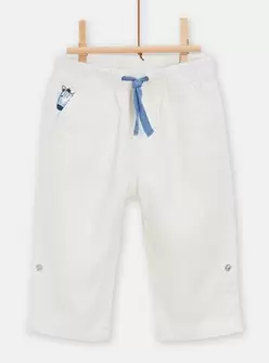 Pantalon blanc pour bébé garçon offre à 17,99 Dh sur Du Pareil au Même