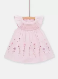 Robe cérémonie à smocks rose pour bébé fille offre à 22,99 Dh sur Du Pareil au Même