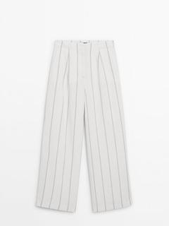 Pantalon large à rayures offre à 1399 Dh sur Massimo Dutti