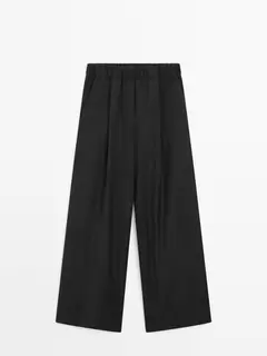 Pantalon à pinces 100 % laine offre à 1399 Dh sur Massimo Dutti