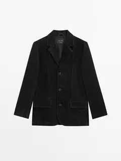 Blazer denim floqué offre à 2499 Dh sur Massimo Dutti