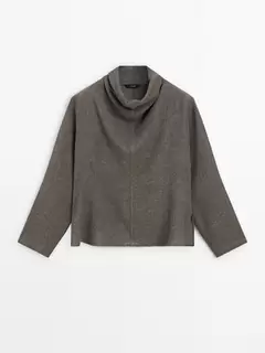 Chemisier à col montant offre à 999 Dh sur Massimo Dutti