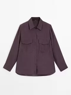 Chemisier avec poches 100 % soie offre à 1199 Dh sur Massimo Dutti