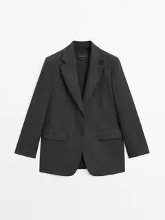 Blazer en flanelle 100 % laine offre à 3399 Dh sur Massimo Dutti