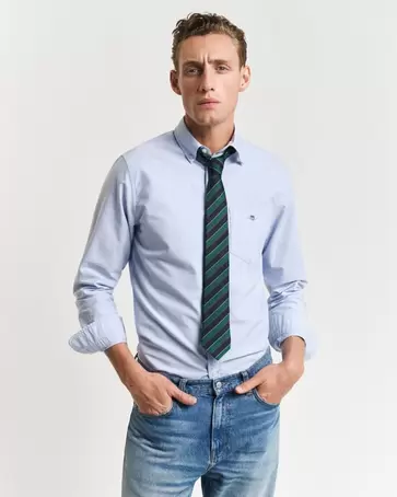 Chemise regular fit en coton Oxford classique offre à 120 Dh sur GANT