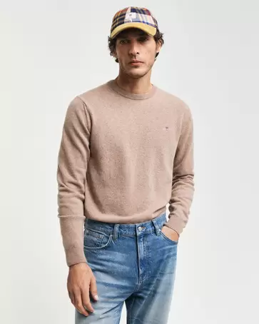 Pull ras du cou en laine d'agneau ultrafine offre à 140 Dh sur GANT