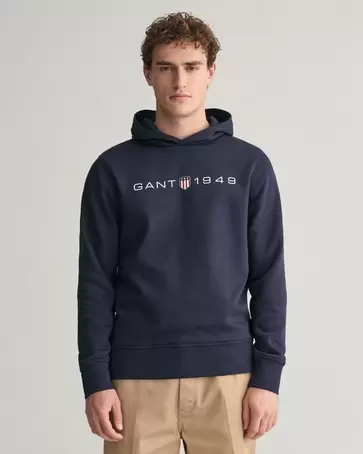 Sweat à capuche à logo imprimé offre à 100 Dh sur GANT