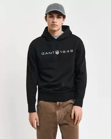 Sweat à capuche à logo imprimé offre à 100 Dh sur GANT