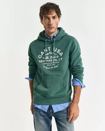 Sweat à capuche sports d’hiver GANT Graphic offre à 150 Dh sur GANT