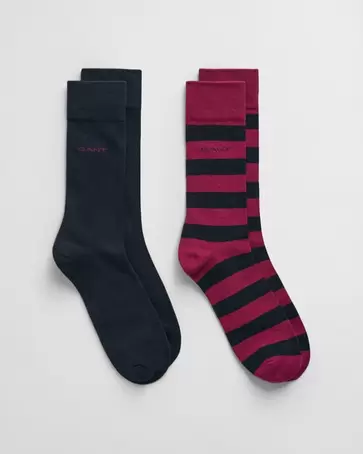 Lot de 2 paires de chaussettes unies et à larges rayures offre à 18 Dh sur GANT