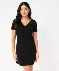 Robe à manches courtes avec voile sur les épaules femme offre à 5,99 Dh sur GÉMO