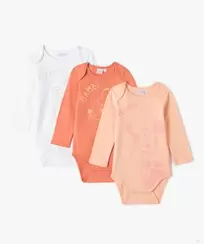 Body bébé fille à manches longues et col américain (lot de 3) - Disney offre à 7,49 Dh sur GÉMO