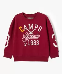 Sweat molletonné avec inscriptions garçon - Camps United offre à 10,49 Dh sur GÉMO