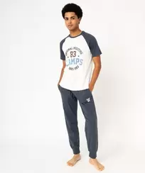 Pyjama en coton bicolore homme - Camps United offre à 17,49 Dh sur GÉMO