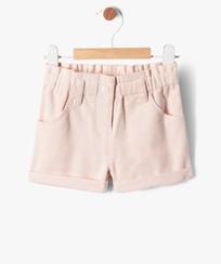 Short ample à revers en velours côtelé bébé fille offre à 6,99 Dh sur GÉMO