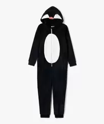 Combinaison pyjama en maille peluche motif pingouin fille offre à 12,49 Dh sur GÉMO