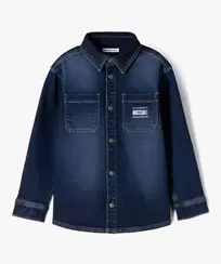 Chemise en jean stretch à manches longues garçon - LuluCastagnette offre à 13,99 Dh sur GÉMO