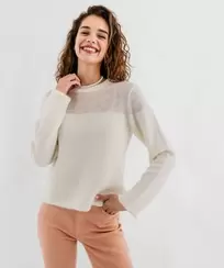 Pull en maille fine à col rond femme offre à 23,99 Dh sur GÉMO