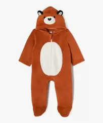 Surpyjama en maille peluche à capuche animée bébé offre à 13,99 Dh sur GÉMO