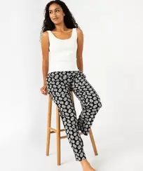 Bas de pyjama large en viscose imprimée femme offre à 12,59 Dh sur GÉMO