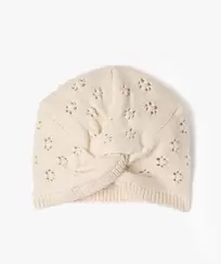 Bonnet en coton ajouré effet noué bébé fille offre à 5,99 Dh sur GÉMO