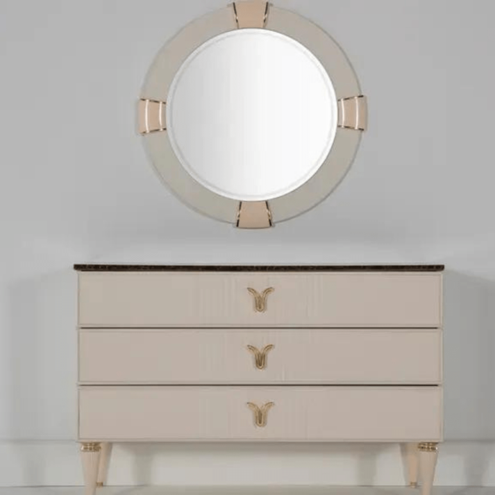 ARMONY COMMODE+MIRROIR ARMONY CREAM offre à 5490 Dh sur Istikbal