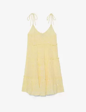 Robe jaune fleurie offre à 25,99 Dh sur Jennyfer