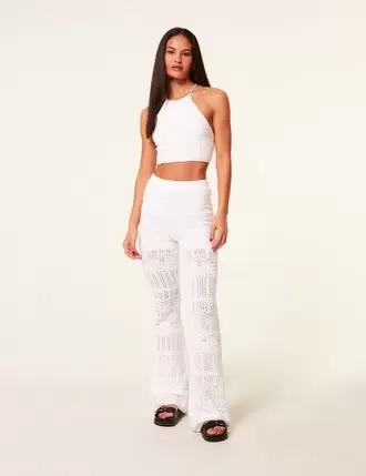 Pantalon flare crochet offre à 25,99 Dh sur Jennyfer