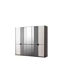 Armoire PANAMA 5 Portes- Gris / Blanc offre à 13350 Dh sur KITEA