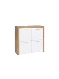 Commode BALDER 4 Portes-Blanc / Chêne offre à 1790 Dh sur KITEA