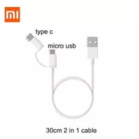 MI 2_IN_1 USB CABLE (MICRO USB TO TYPE C) 30CM offre à 49 Dh sur Jumia